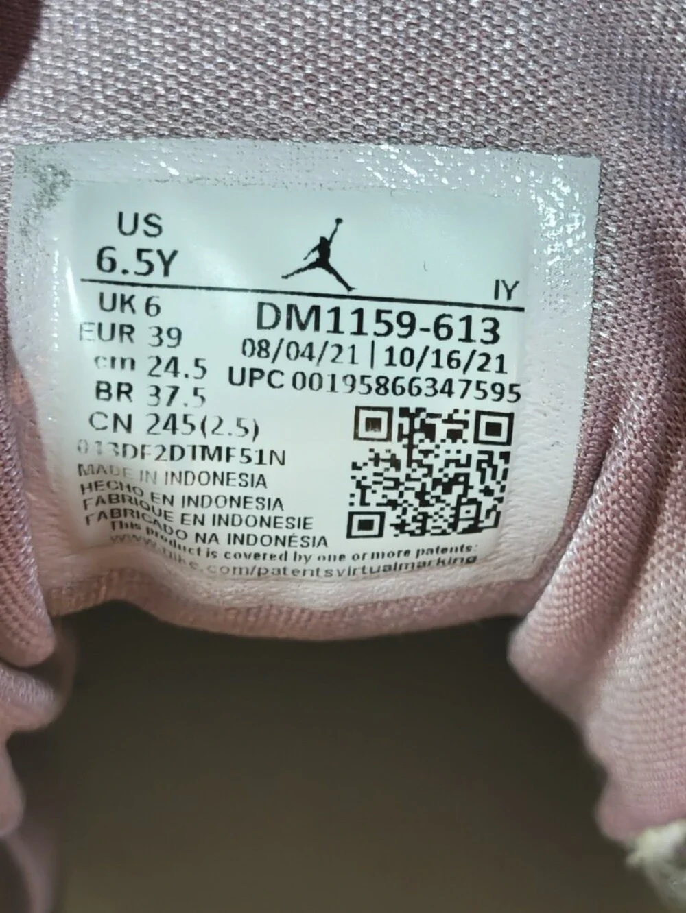 Jordan Kids High-Top Sneakers in Pink, White & Lime Green